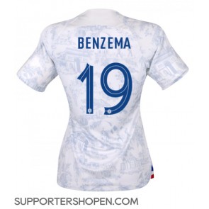 Frankrike Karim Benzema #19 Borta Matchtröja Dam VM 2022 Kortärmad